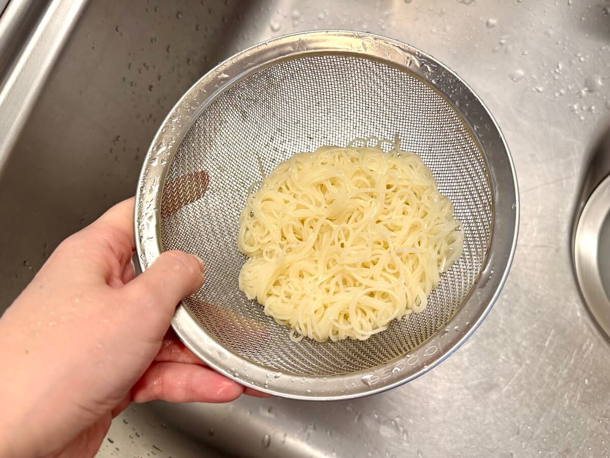 薬味たっぷり〆のそうめん