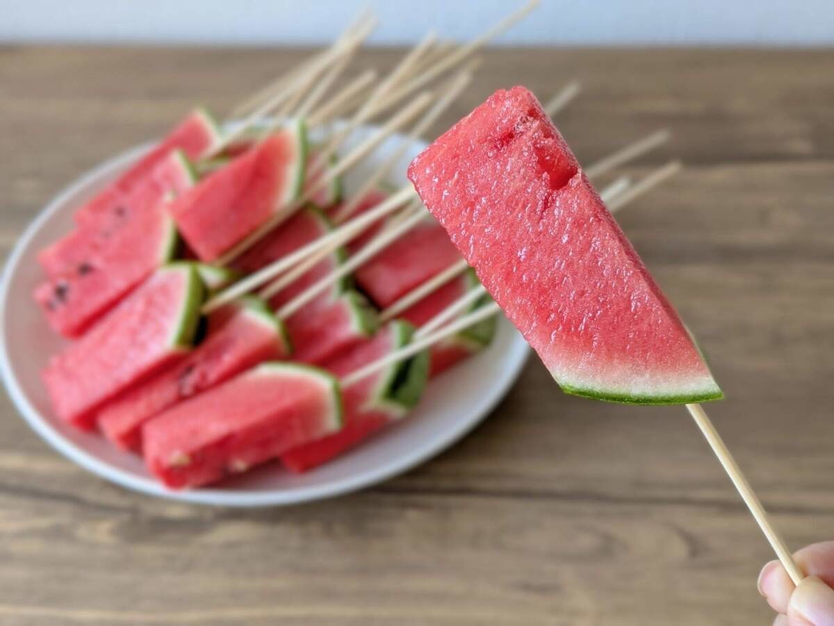 「BBQ風スイカ」の切り方