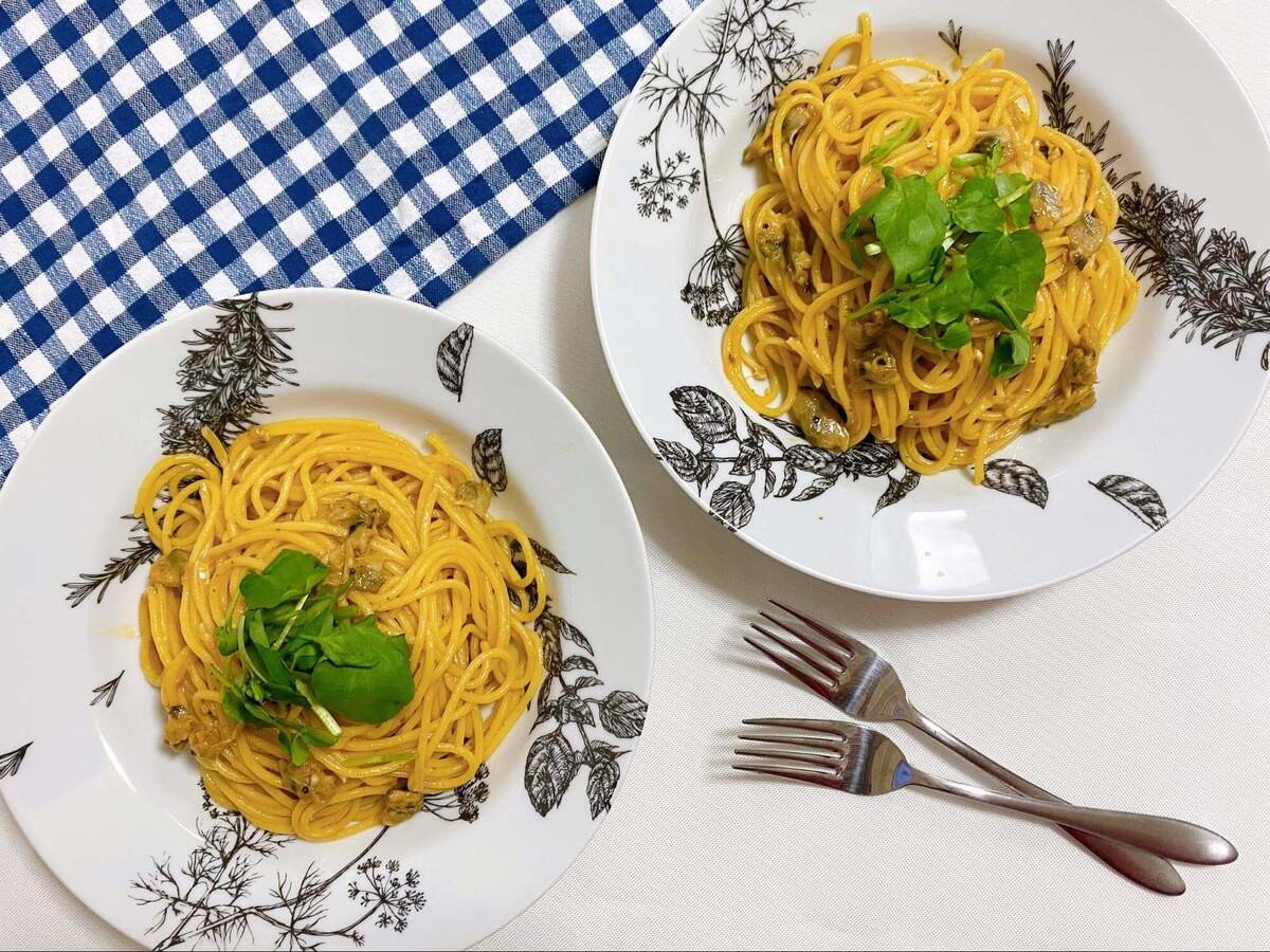 海老レモンソースとあさりの絶品パスタ