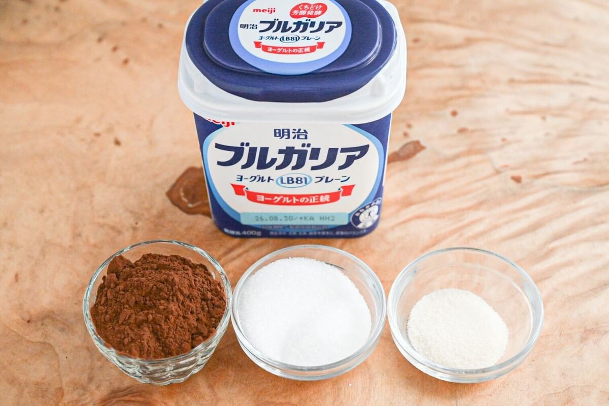レアチョコ風ケーキ