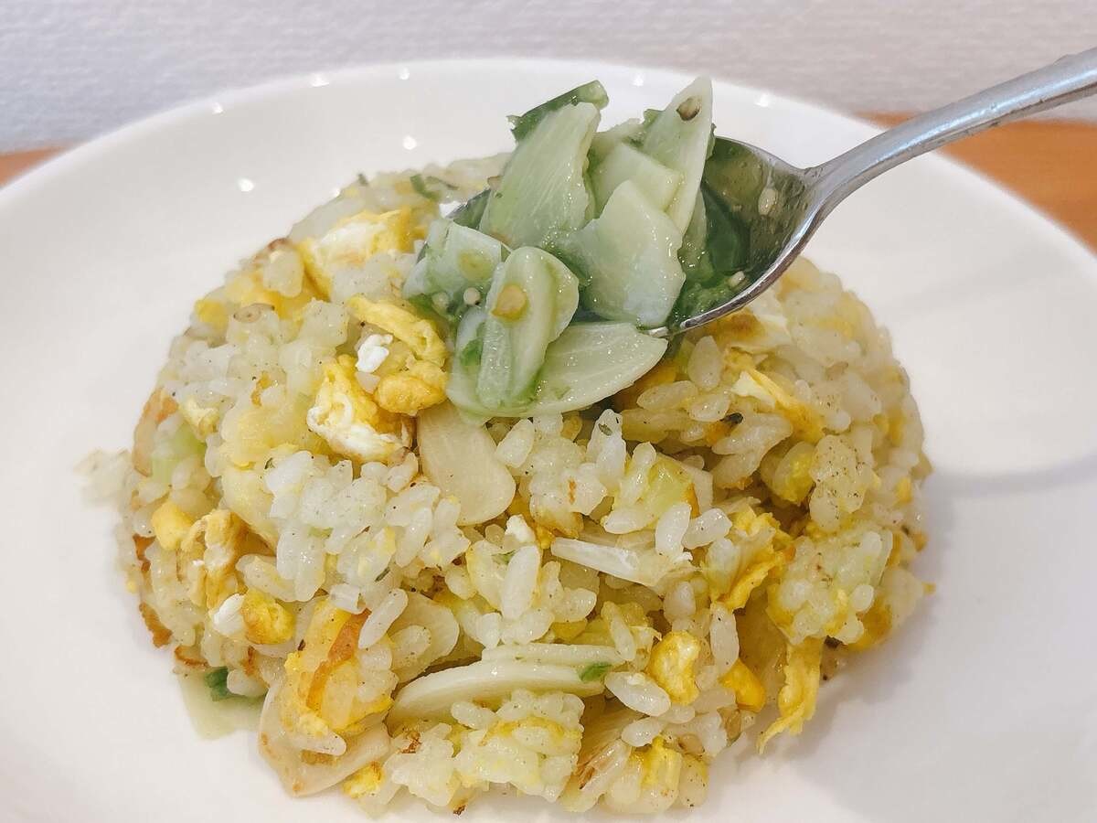 青いにんにく辣油 青唐辛子