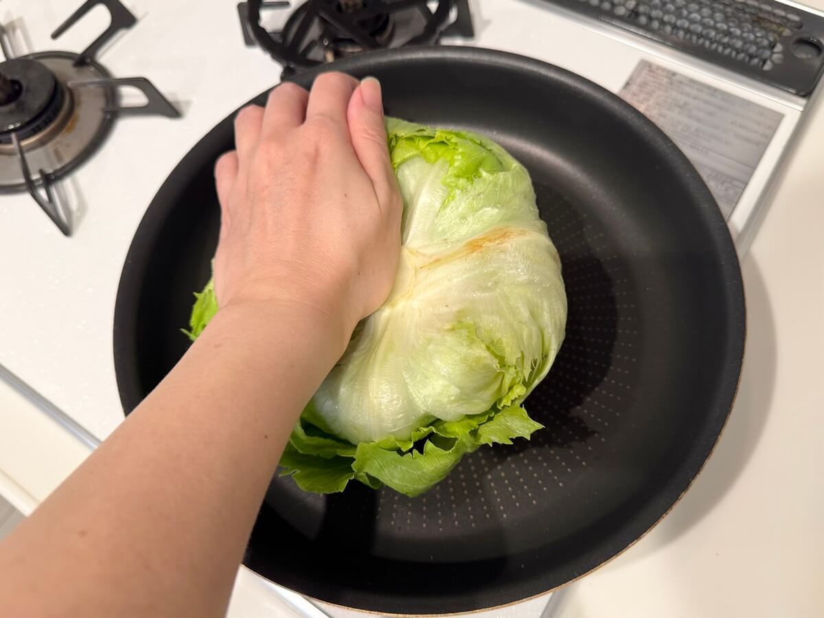 豚レタス蒸し