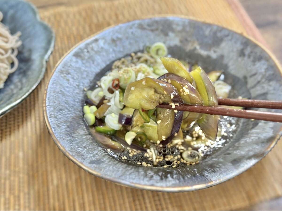ナスつけ蕎麦