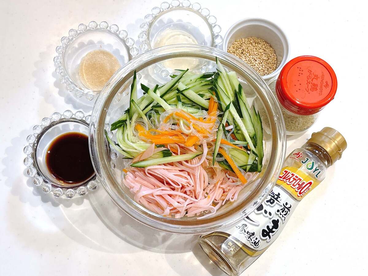 給食の中華風春雨サラダ