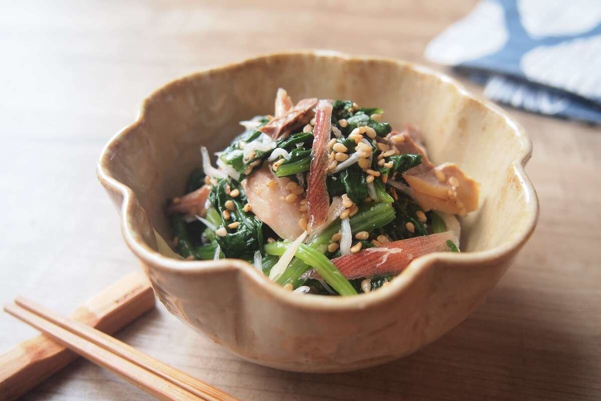 『DAIGOも台所～きょうの献立 何にする？～』の「あじとほうれん草のおひたし」のレシピ
