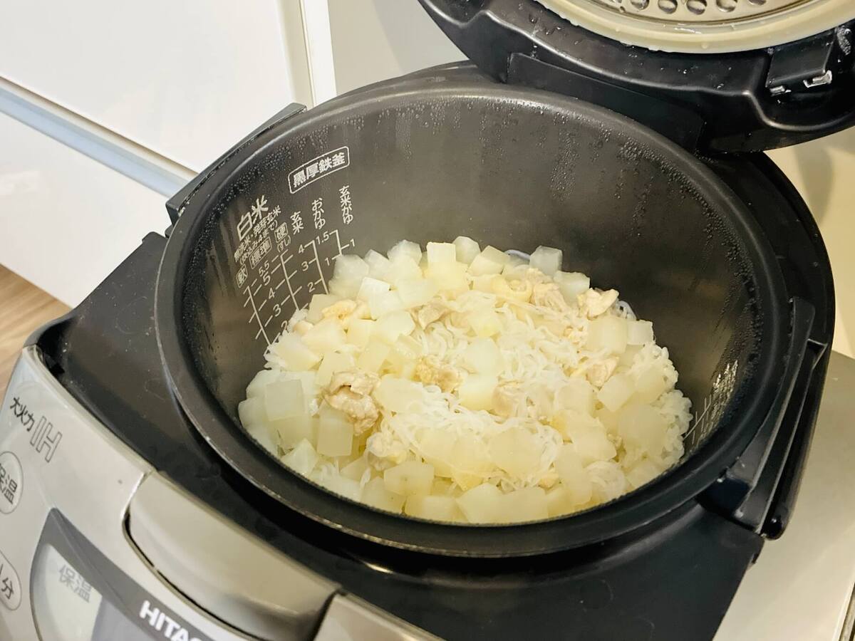 亜希さん「2.5倍にかさまし炊き込みごはん」