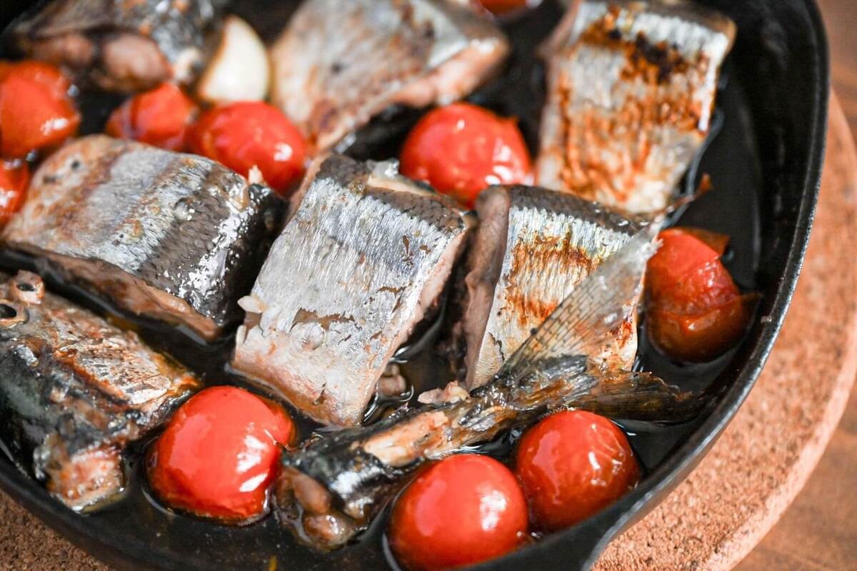 「サンマのアヒージョ」のレシピ