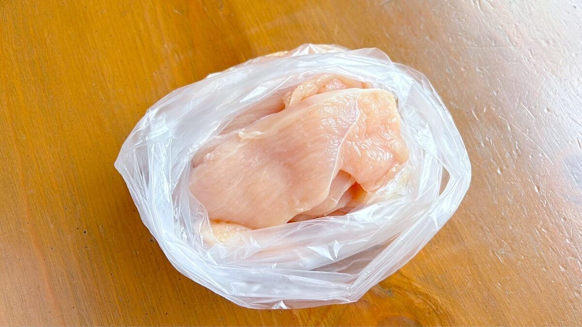鶏胸のり塩バター焼き