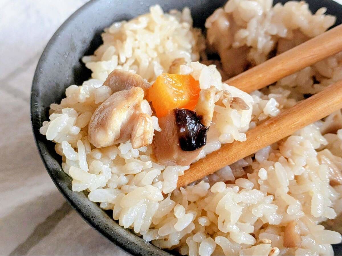 お餅と豆乳でつくる中華風五目おこわ