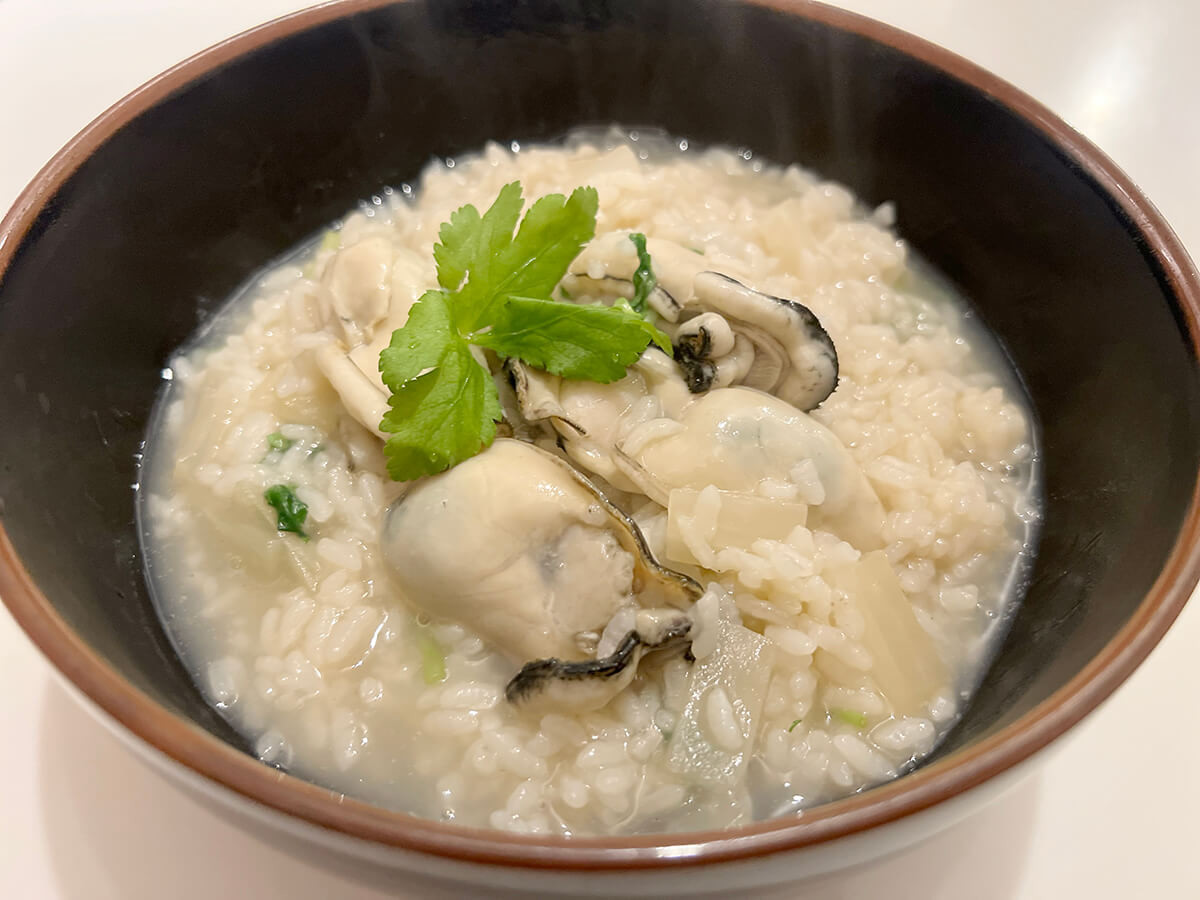 キッコーマン公式「かきと大根の雑炊」