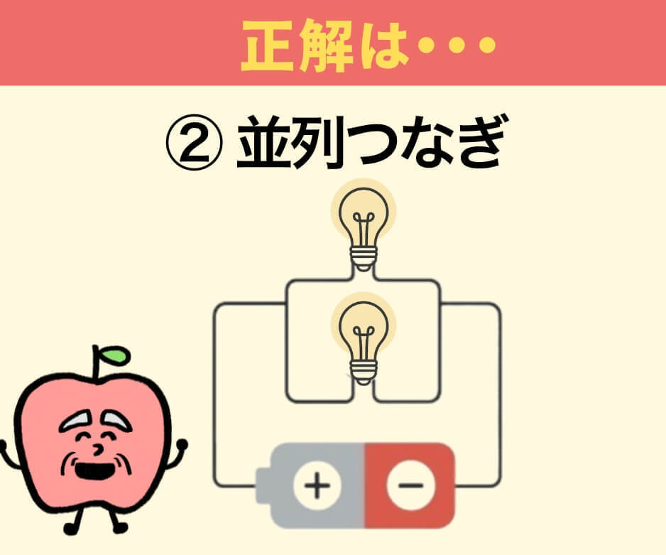 電球2個、明るいのはどっち?
