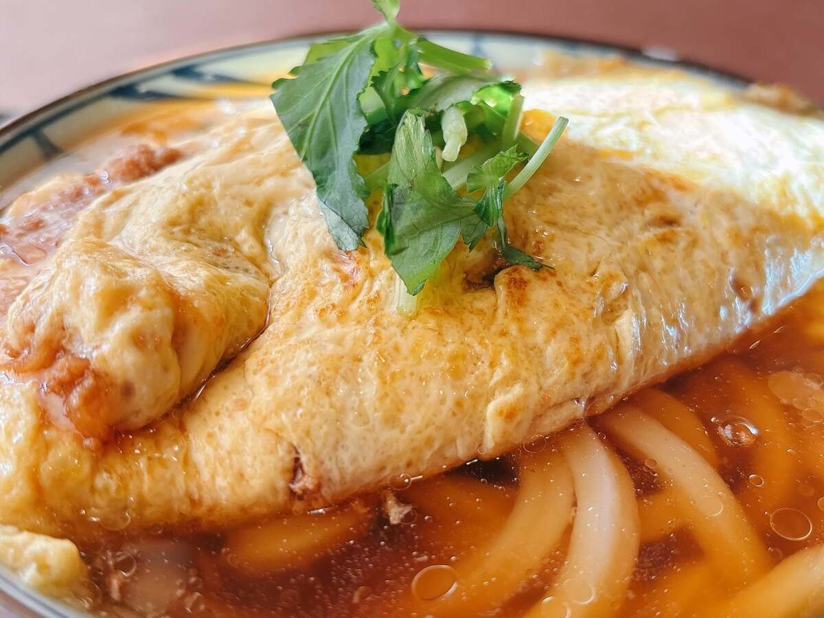 丸亀製麺「だし玉肉づつみうどん 並（税込890円）」