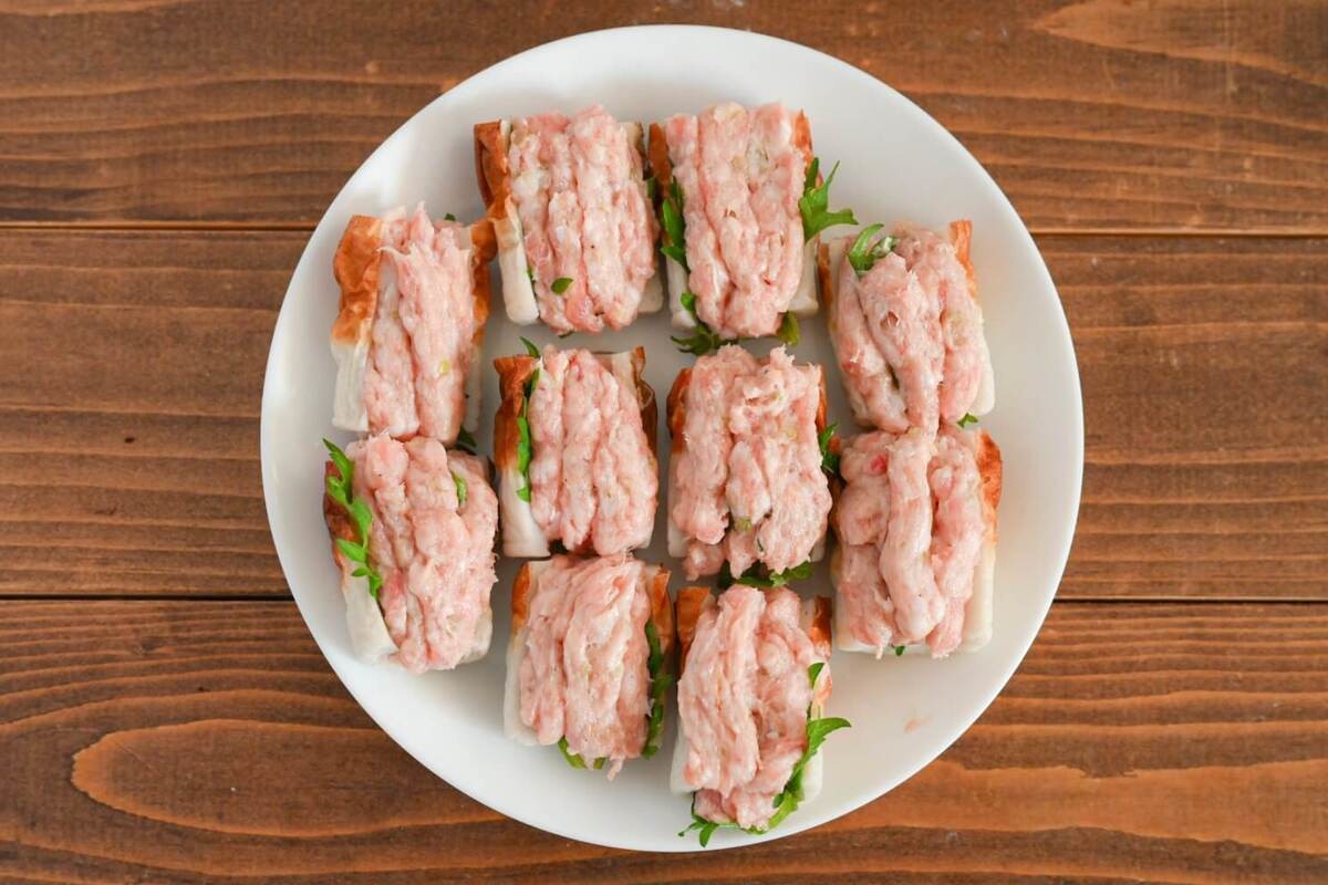 「大葉のちくわ餃子」