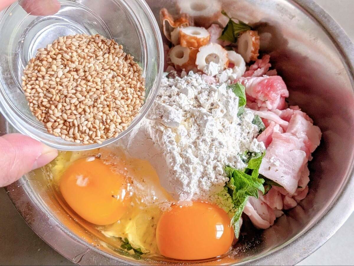 豚肉とちくわのシソ焼き