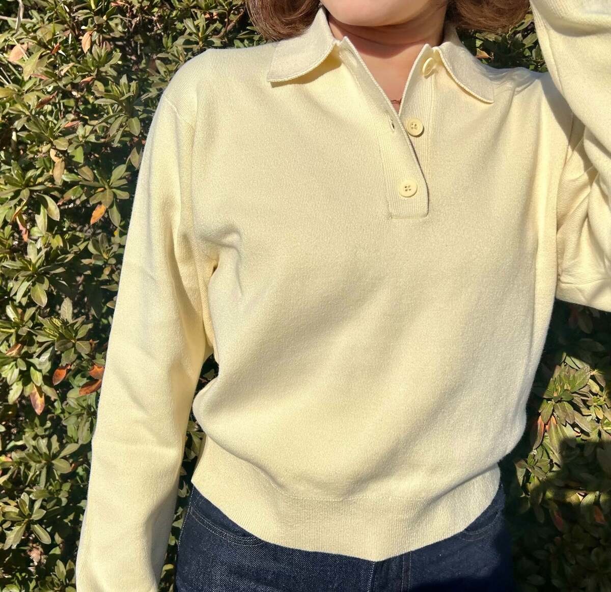 スムースコットンポロセーター