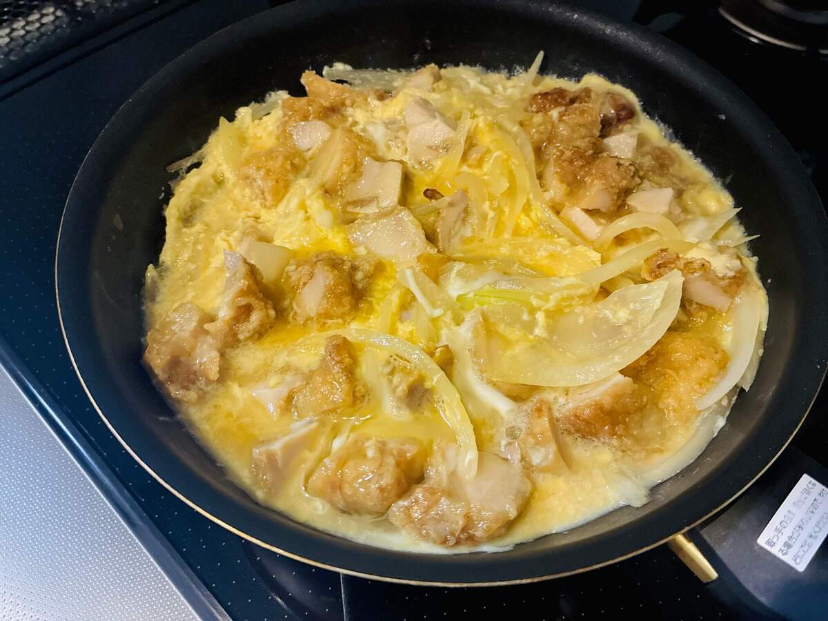 スーパーの唐揚げで作る親子丼