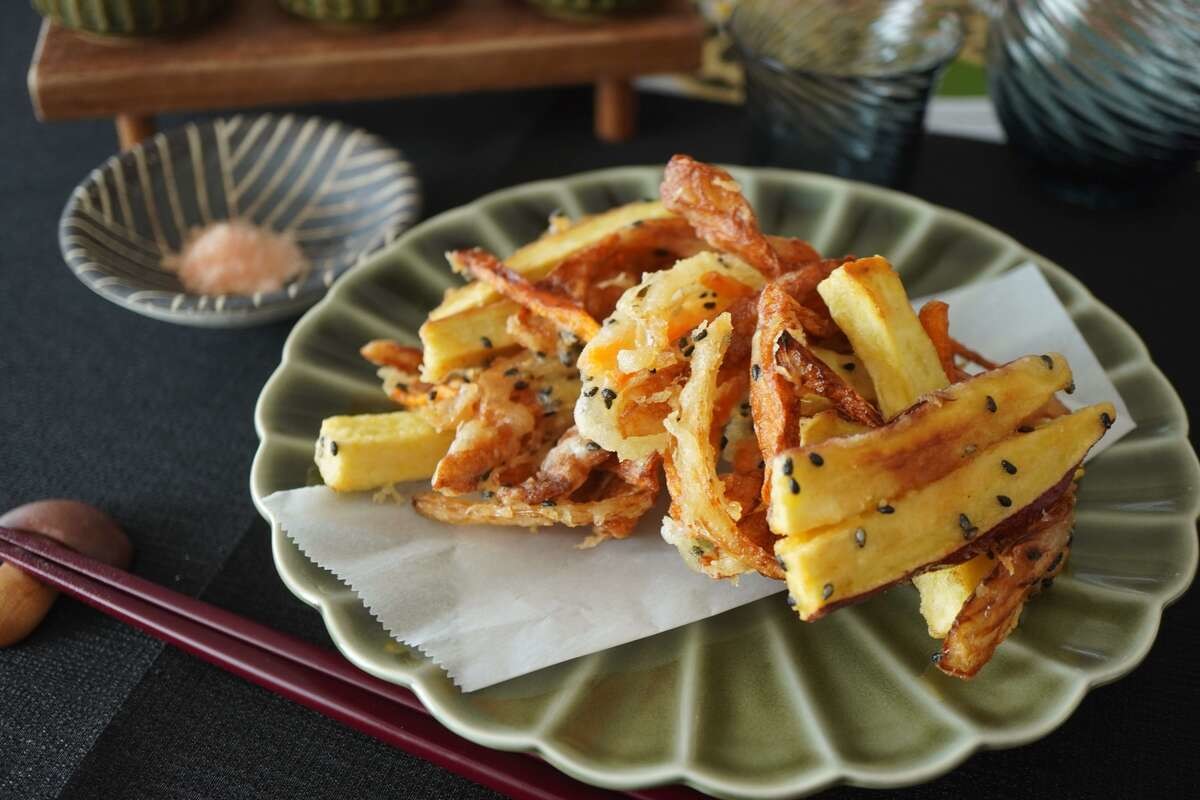 今井亮さん「さつま芋とちくわのかき揚げ」