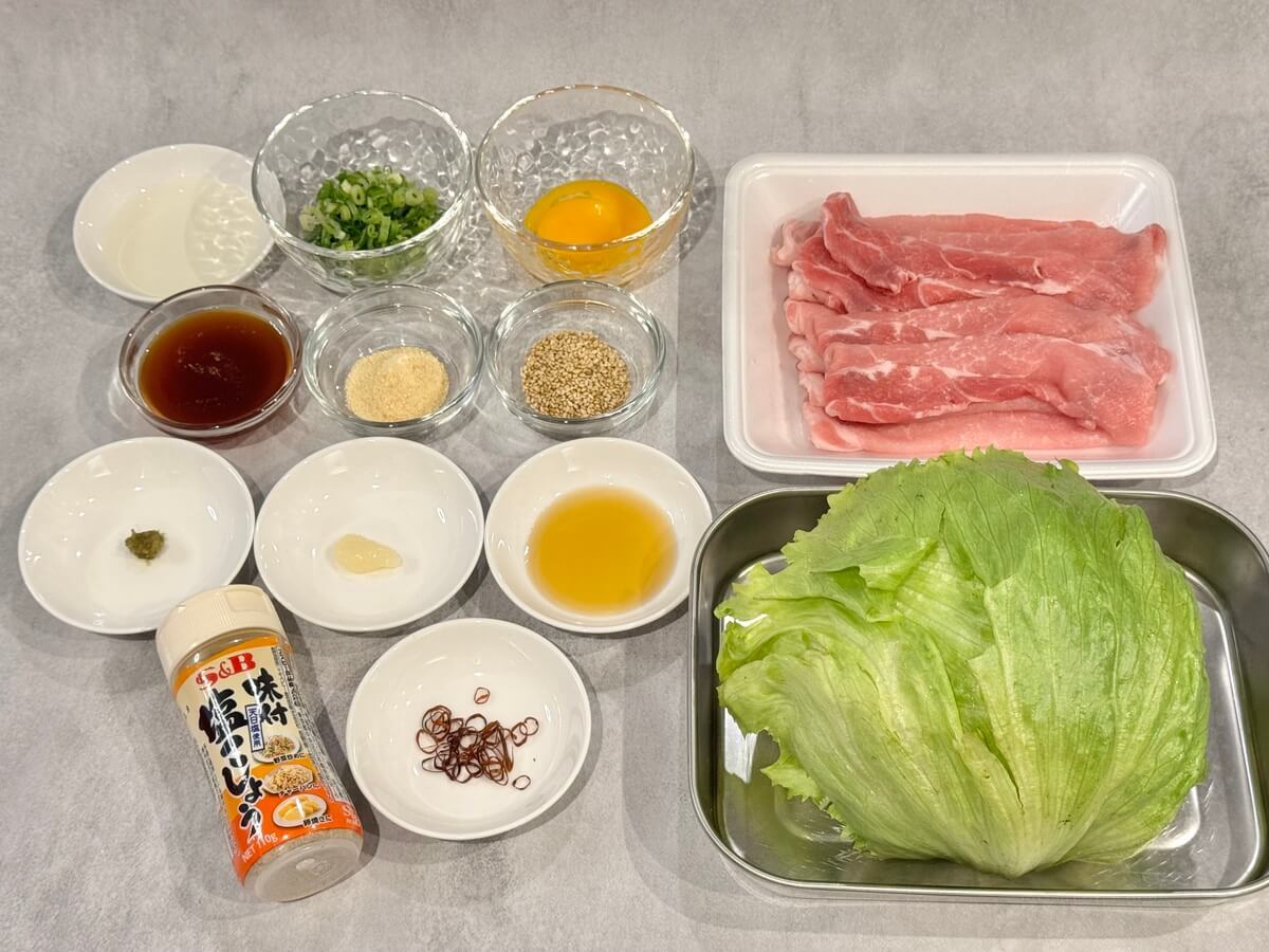 豚レタス蒸し