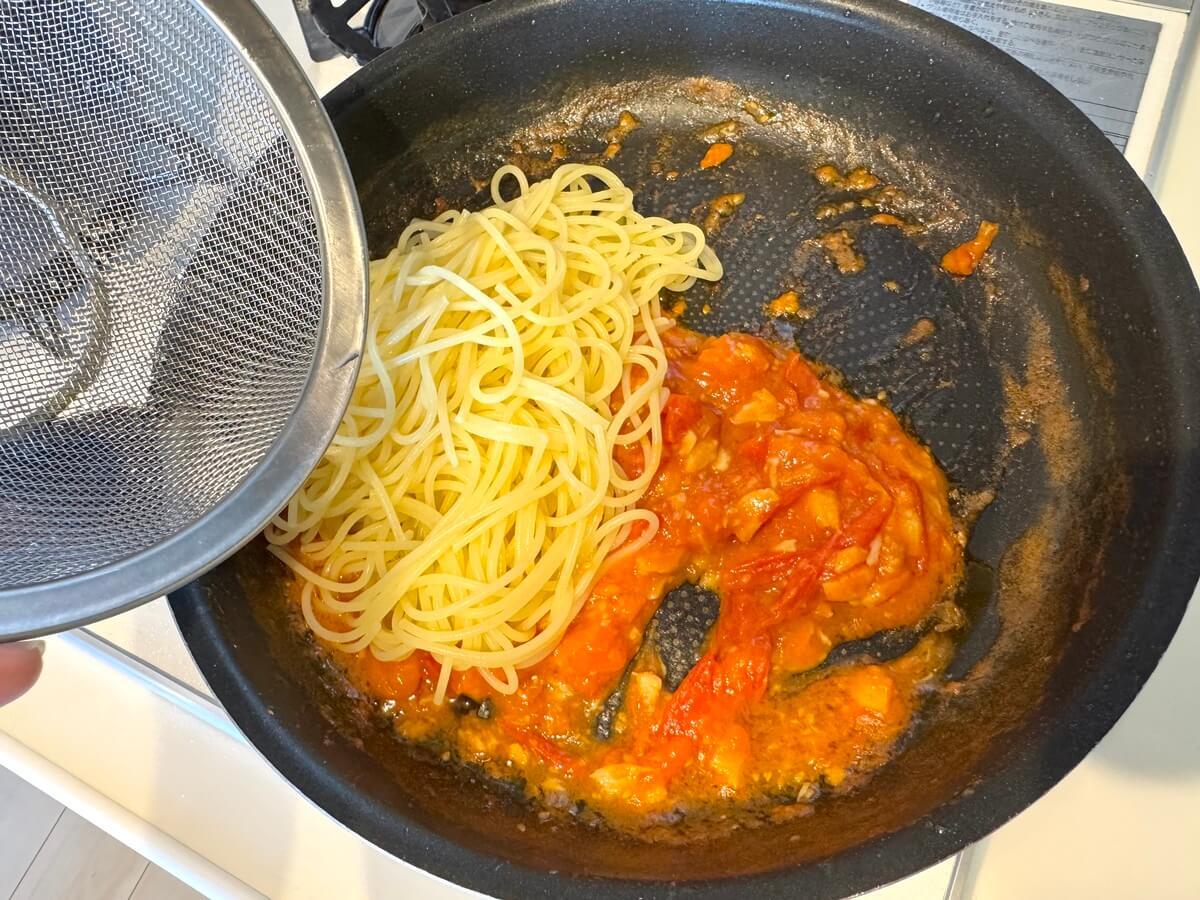 弓削啓太さん「トマトと卵のスパゲッティ」