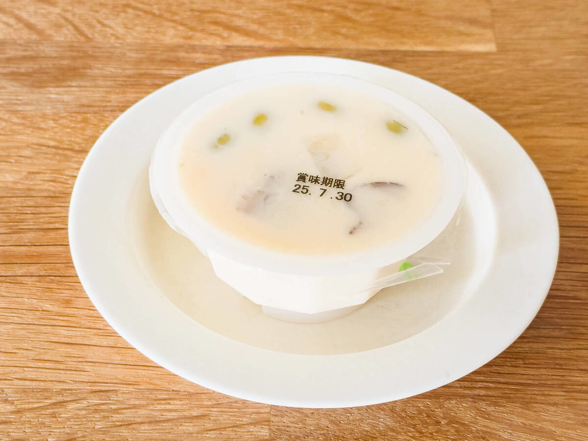 トップバリュのベストプライス「冷やし茶碗蒸し豆乳仕立て」