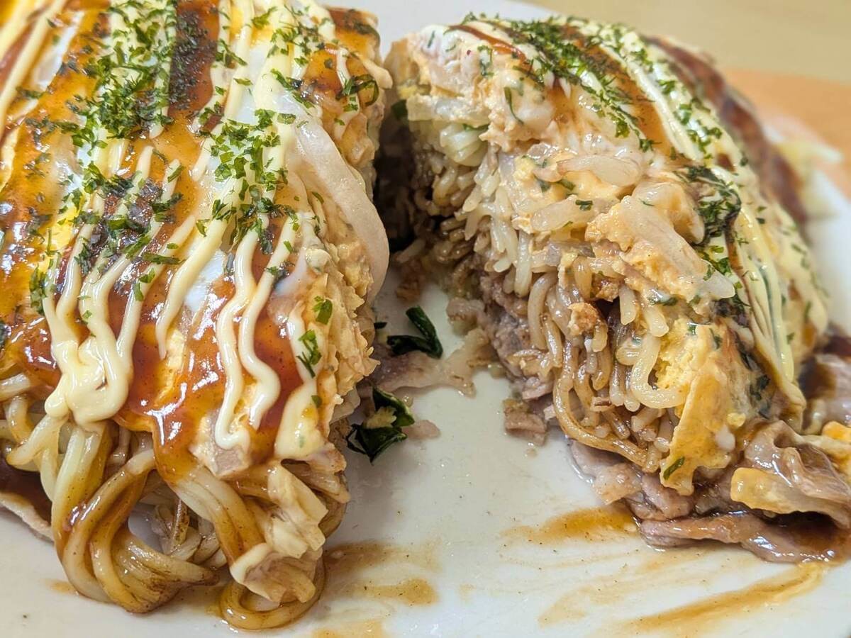 かわぴーさん「もう炒めない 爆速オムそば」