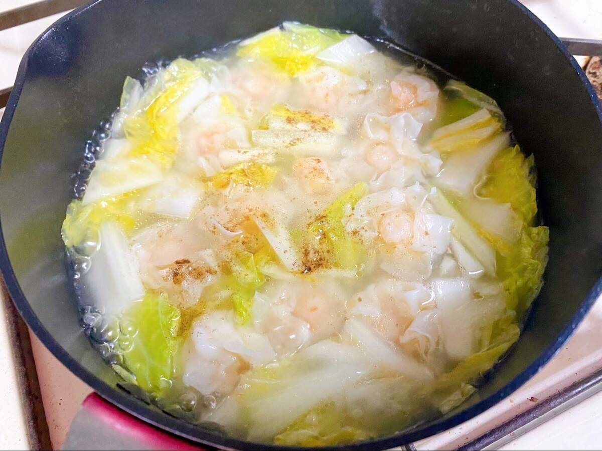 味の素冷凍食品公式「海老焼売と白菜のぽかぽか生姜スープ」