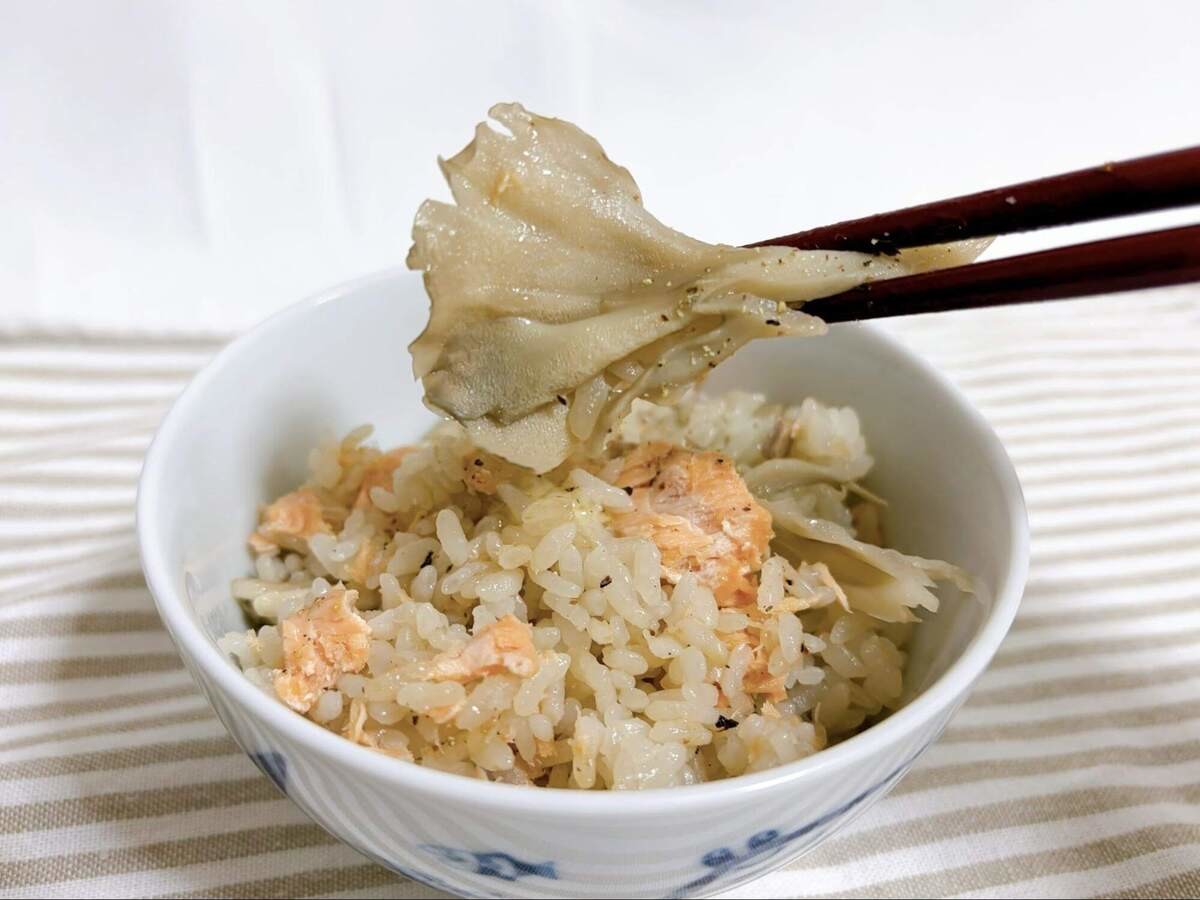 白まいたけと鮭のバター飯