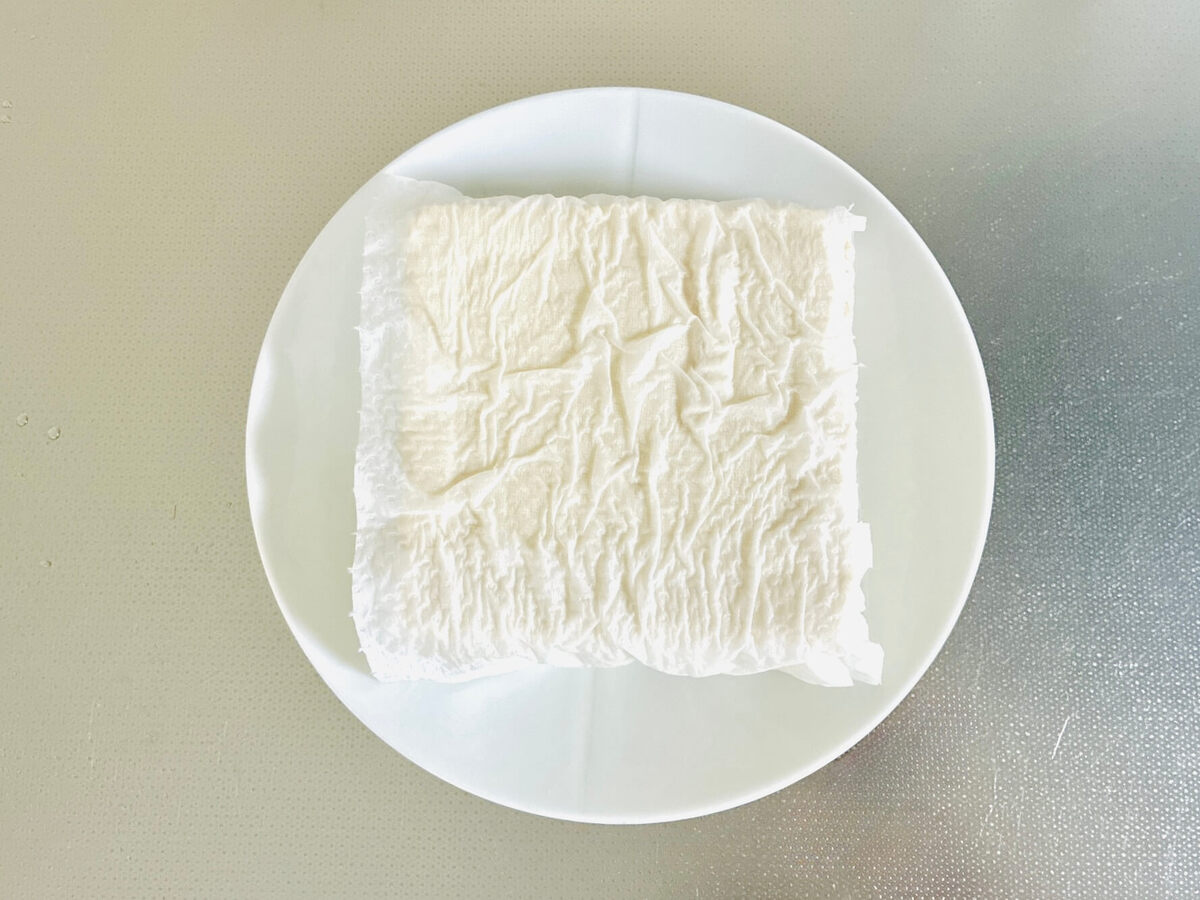 木綿豆腐のペペロンチーノ