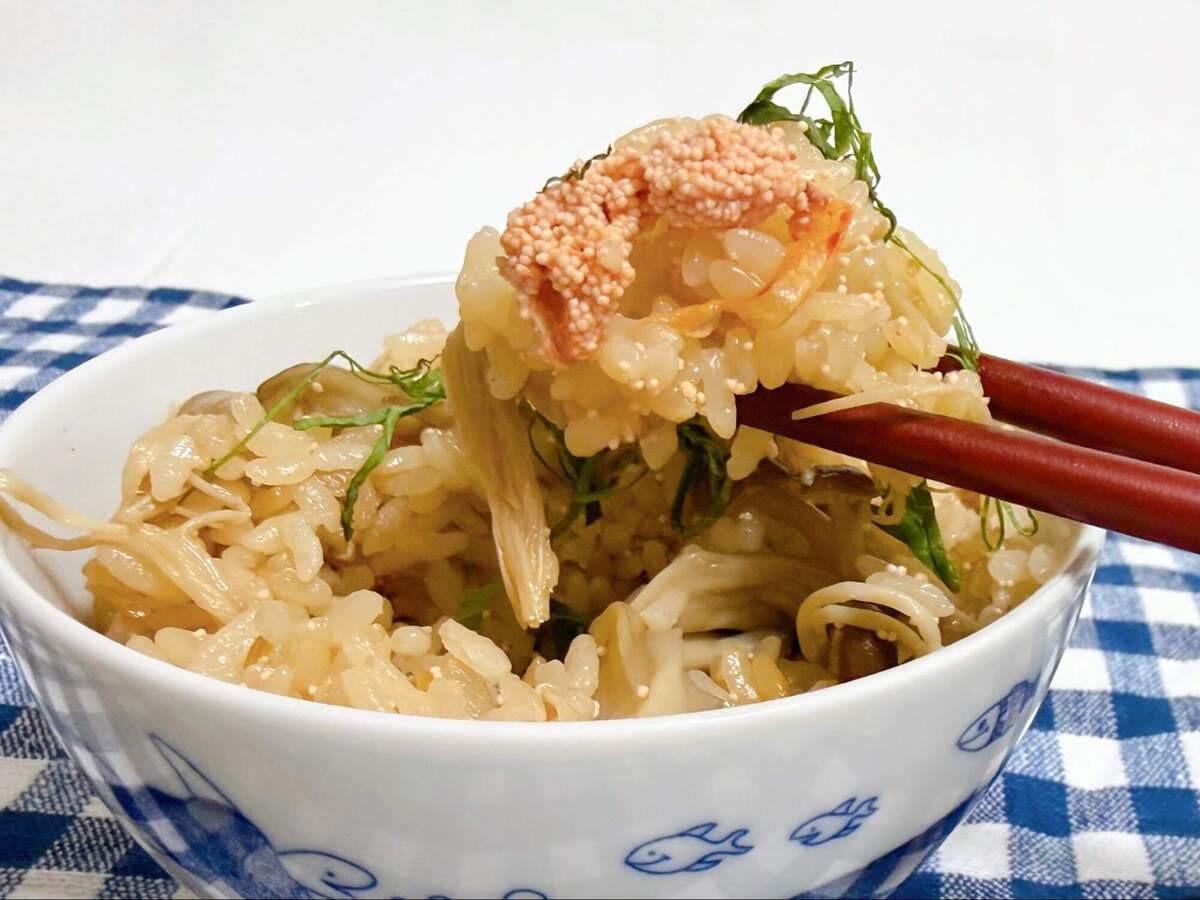 明太きのこ炊き込み御飯