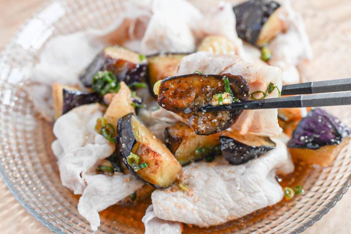 「トロトロなすと豚肉の冷しゃぶサラダ」