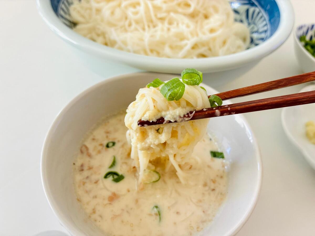 和田明日香さん「ごまミルクつけ麺」