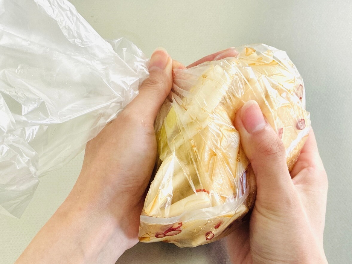 父直伝！ポリ袋に入れるだけ「大根の浅漬け」