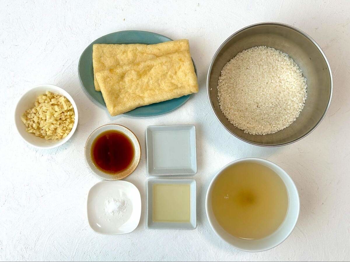油揚げとしょうがの炊き込みご飯