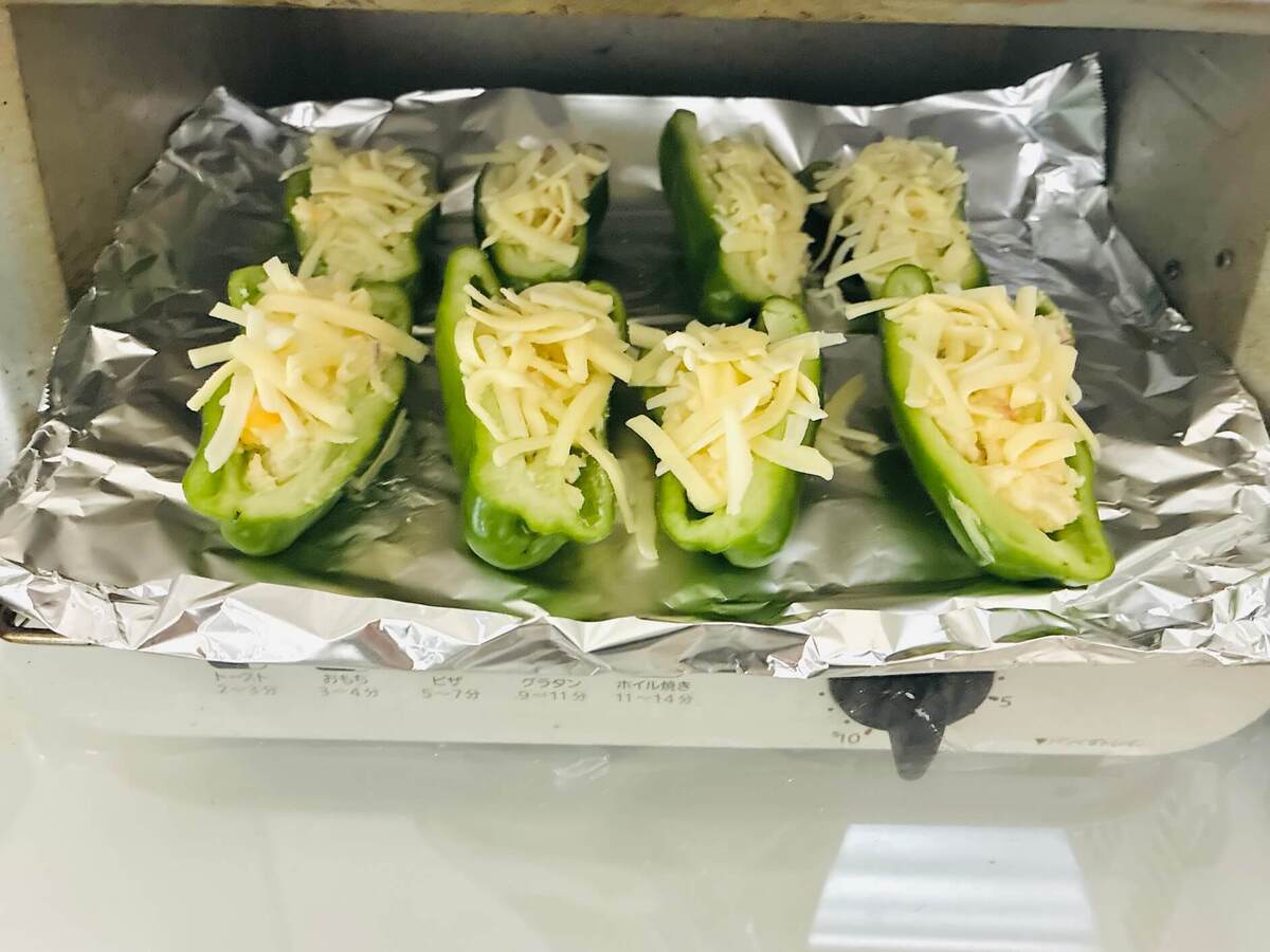 義母が孫に捧げる「ピーマンのポテサラ詰め」