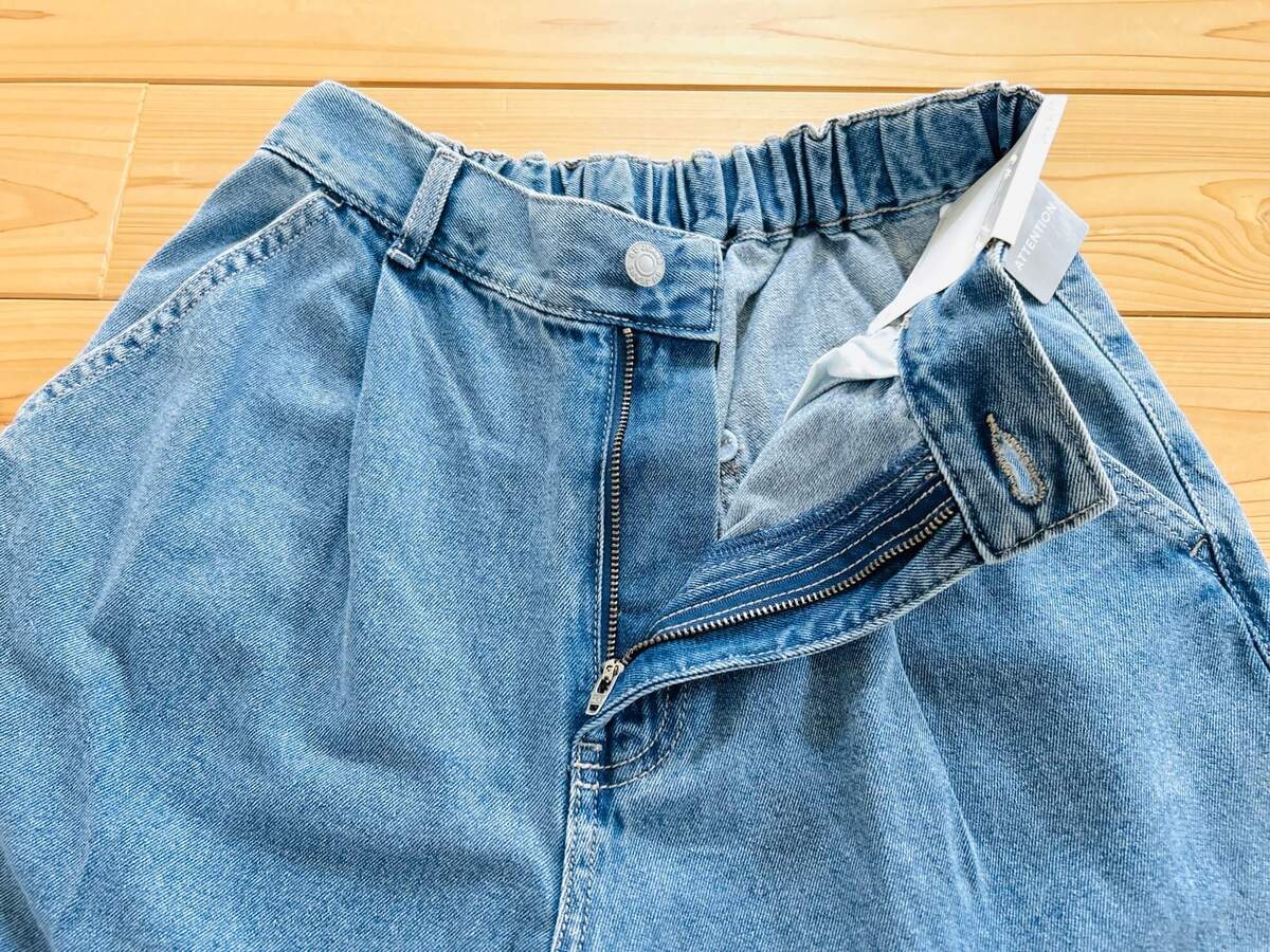 GU「GIRLSバレルレッグジーンズJR」