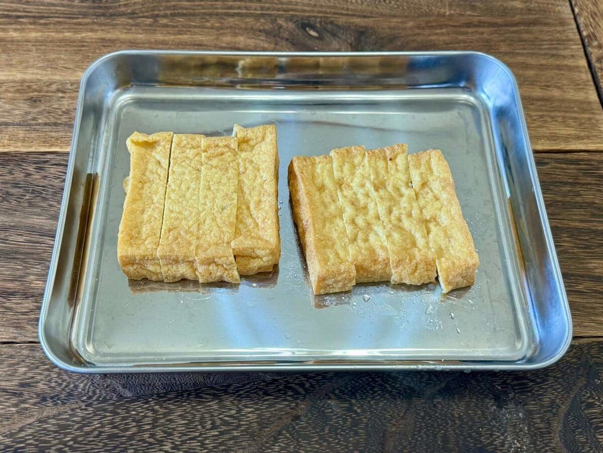 厚揚げの豚肉巻き