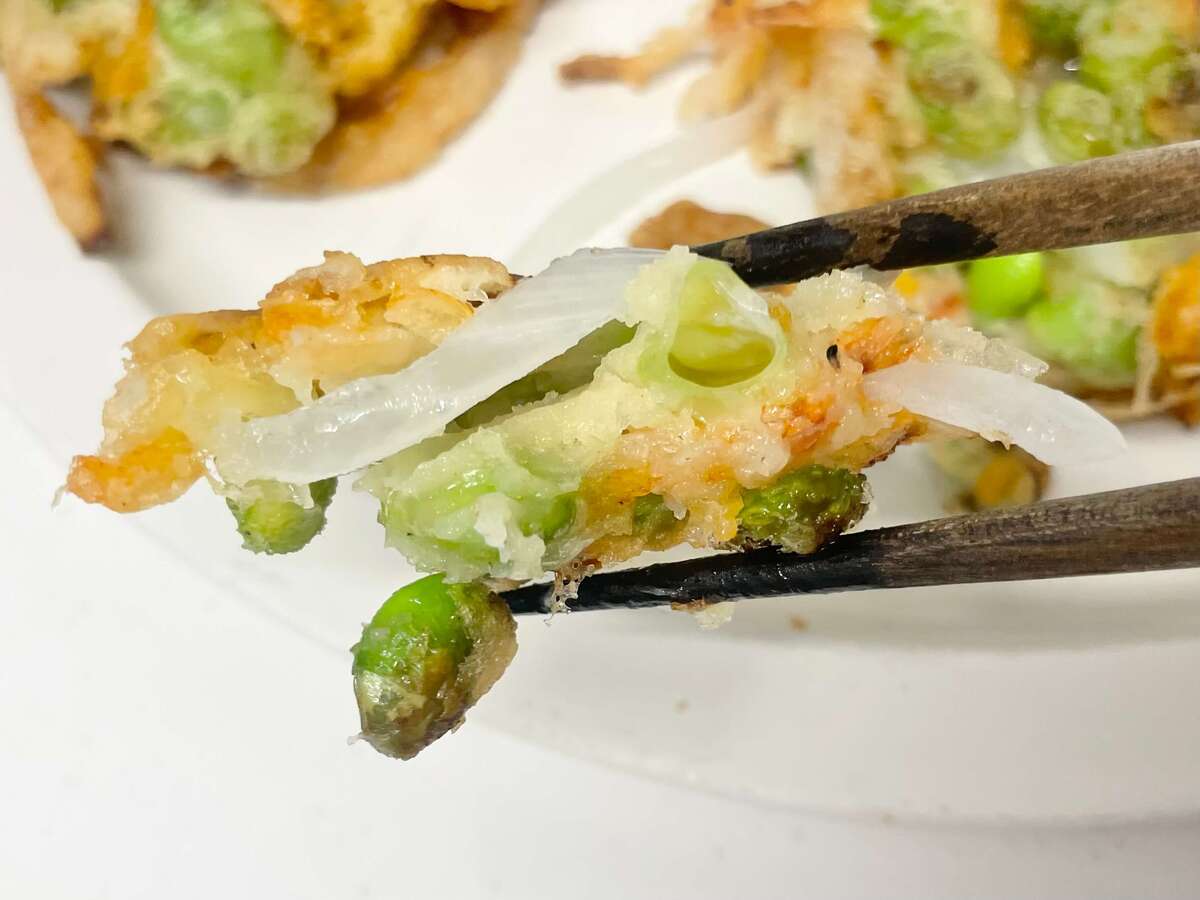 栗原はるみさん「枝豆とたまねぎのかき揚げ」