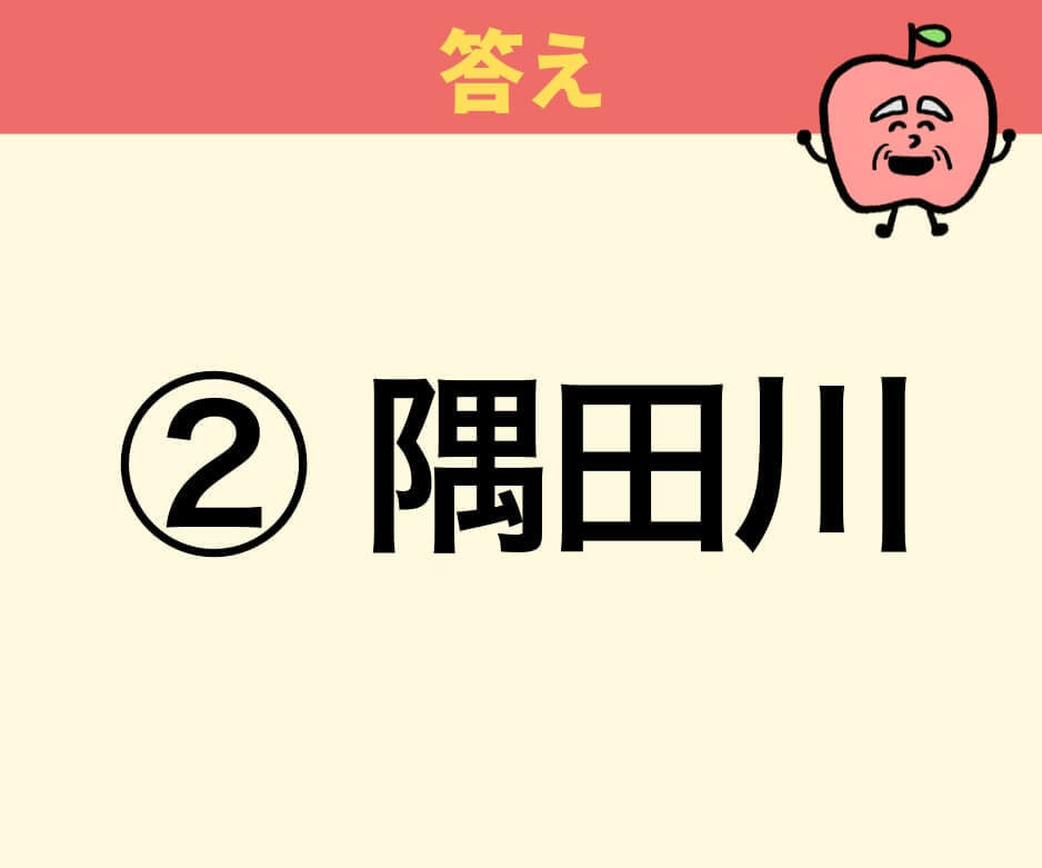 東京都墨田区にある「すみだがわ」の正しい漢字