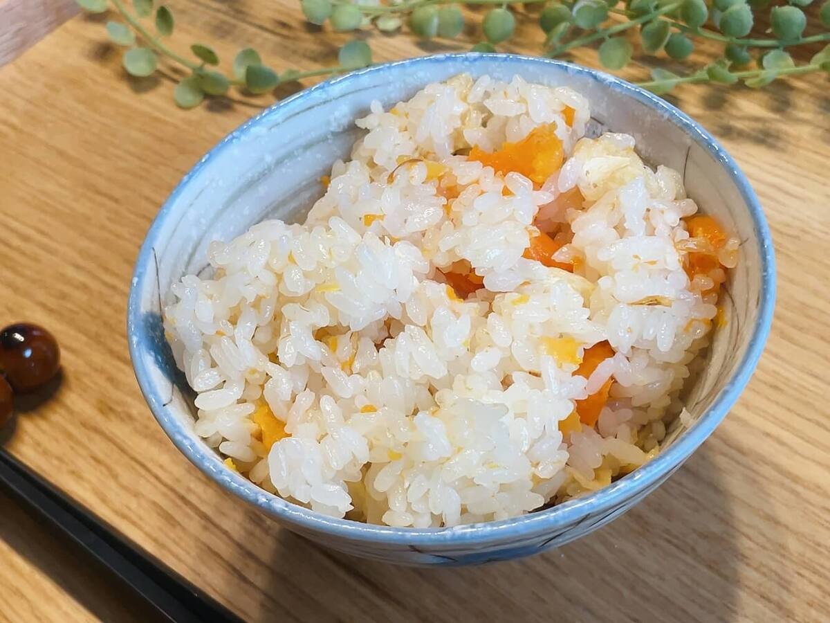 にんじん+油揚げの炊き込みごはん