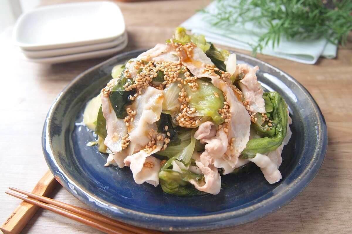 市瀬悦子さん「蒸し豚とレタスのオイスターごまだれ」