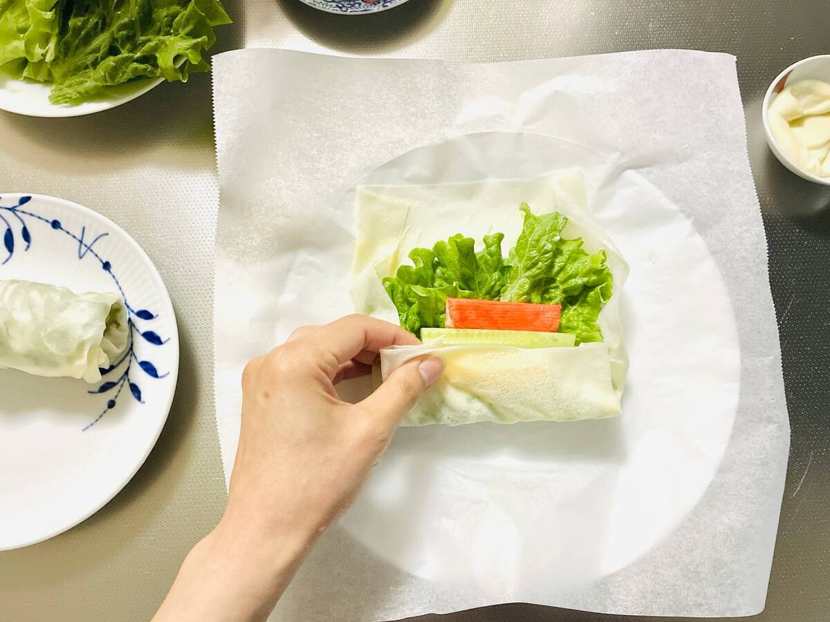 モランボン公式「サラダ巻き」のレシピ
