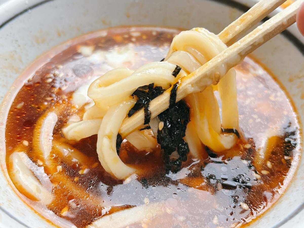 丸亀製麺「旨辛豚つけ汁うどん」