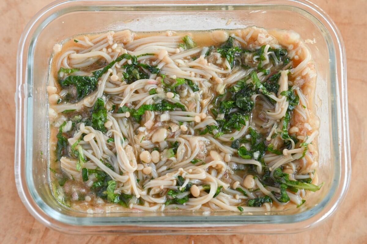 えのきのしょうがめんつゆ漬け