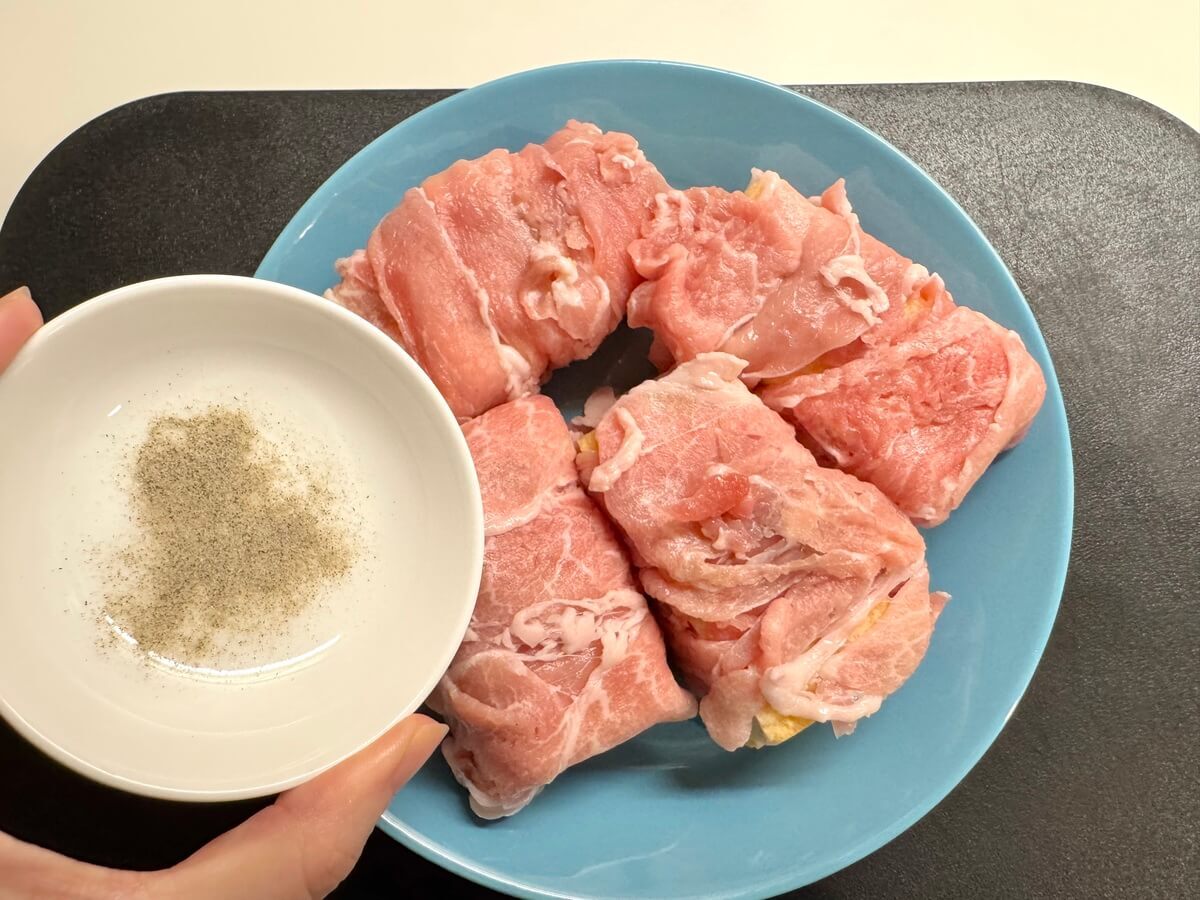 厚揚げのトマチー肉巻き