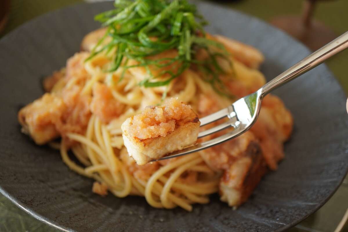 メカジキ入り明太子パスタ
