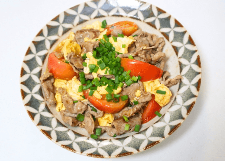 きじまりゅうたさん「豚肉トマト卵炒め」のレシピ
