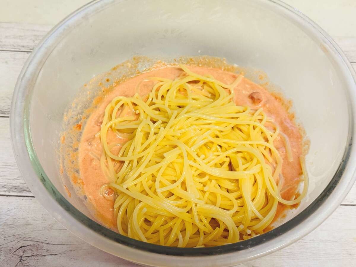冷製トマトマヨクリームパスタ