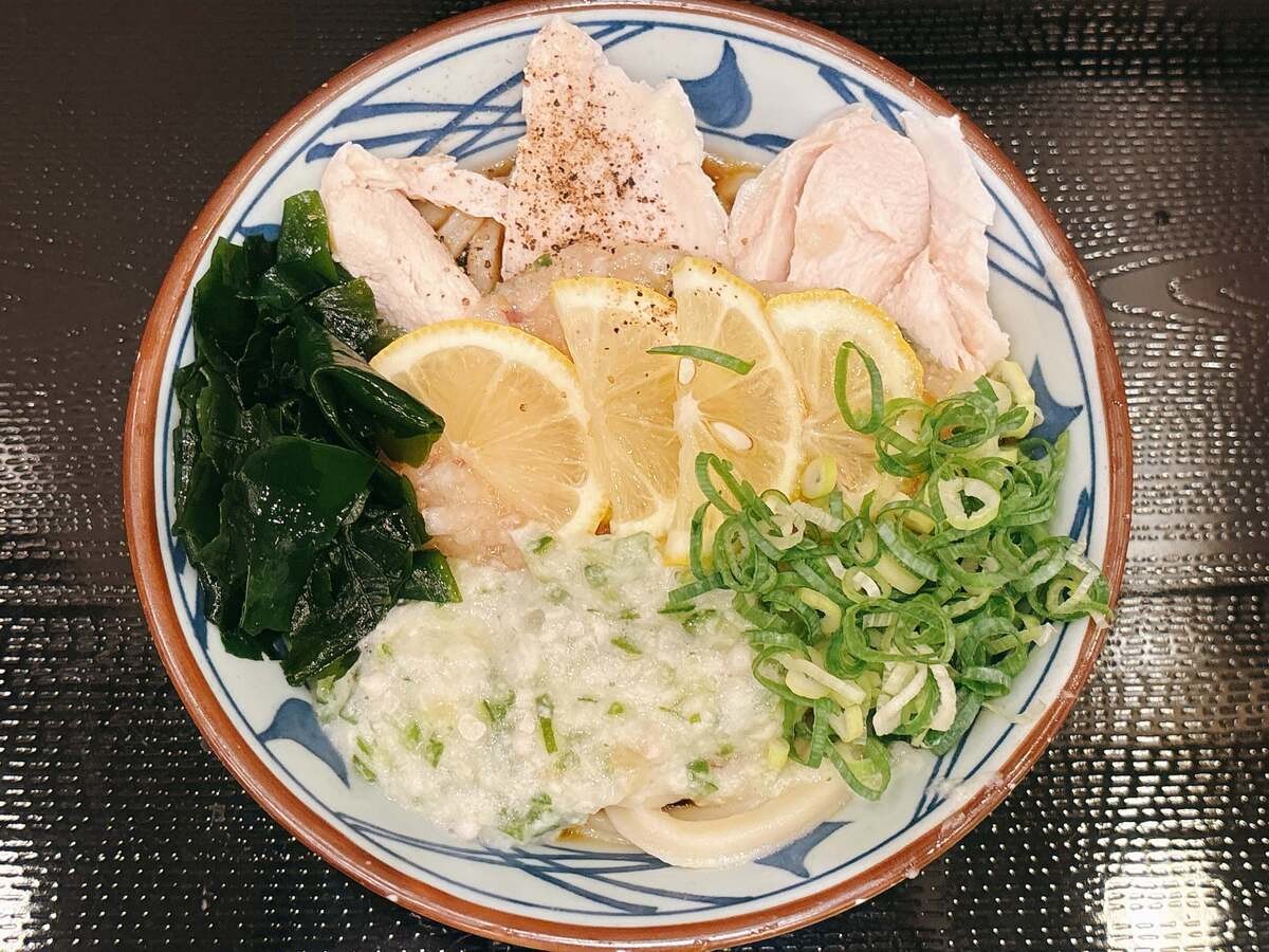 丸亀製麺「ねばとろ鶏ぶっかけ」