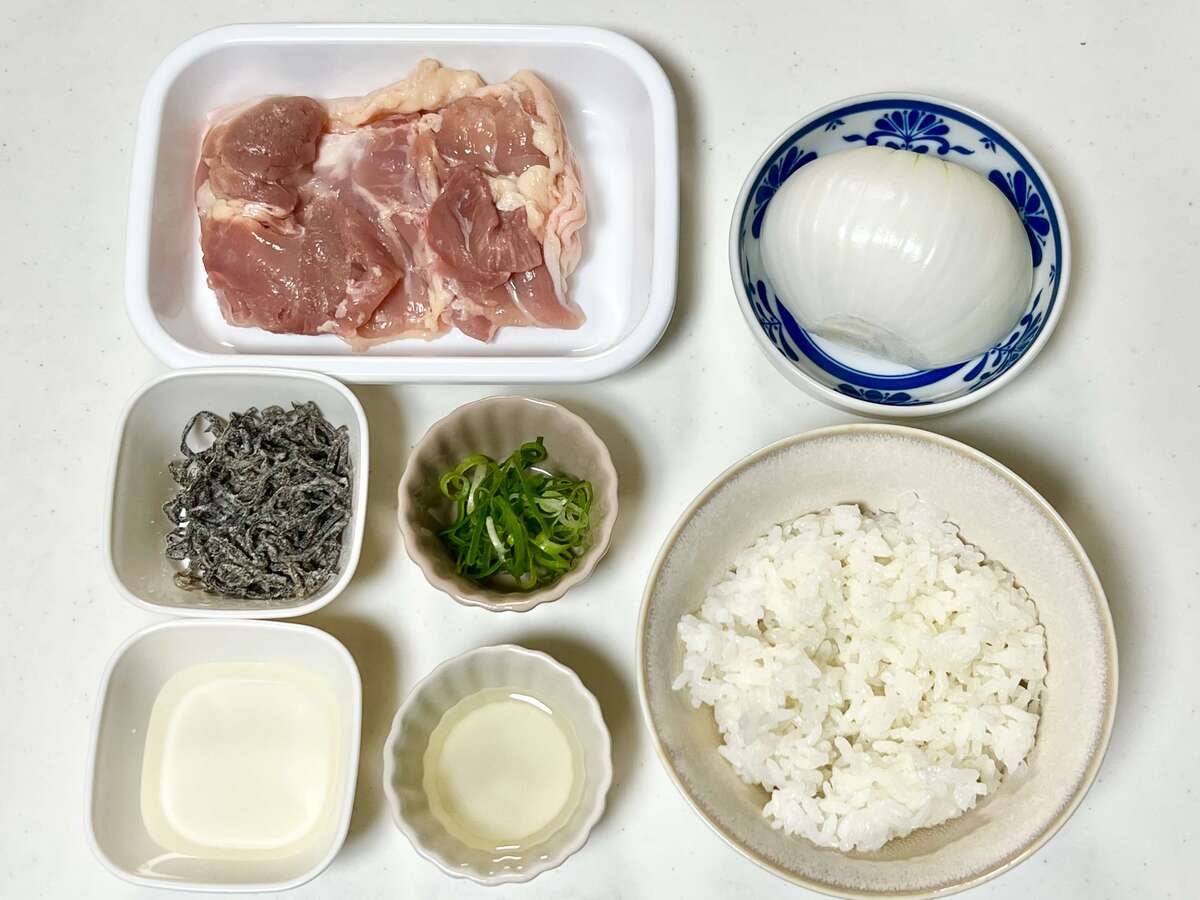 塩こんぶで鶏塩丼