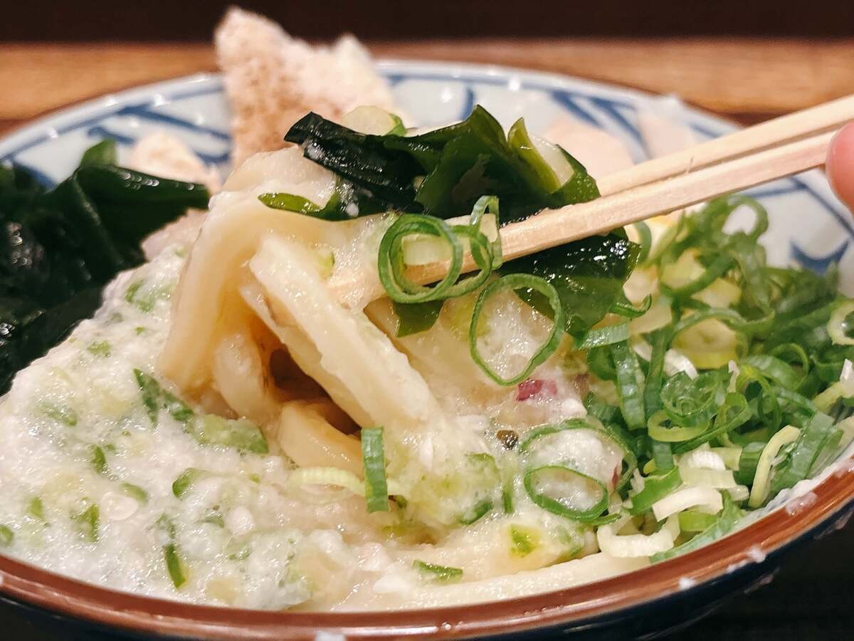 丸亀製麺「ねばとろ鶏ぶっかけ」